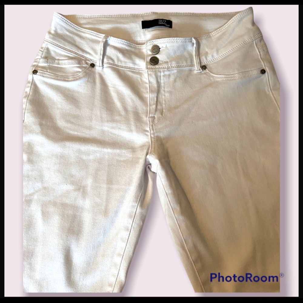 🥳HP🥳1822 Denim White High Waist Skinny Ankle Jean - Picture 2 of 11